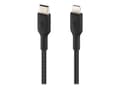 Miniatyrbild 1 av 5: Belkin BoostCharge - Lightning-kabel - 24 pin USB-C hane till Lightning hane - 2 m - svart - USB-strömförsörjning (18W)
