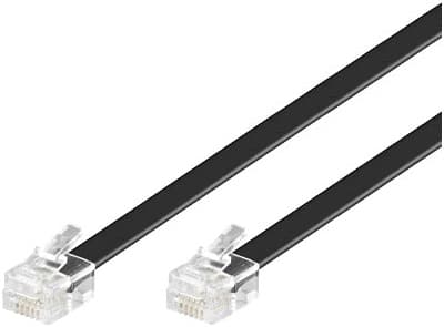 MicroConnect - Telefonkabel - RJ-12 (hane) till RJ-12 (hane) - 6 m - platt - svart