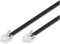 Miniatyrbild 2 av 2: MicroConnect - Telefonkabel - RJ-12 (hane) till RJ-12 (hane) - 6 m - platt - svart