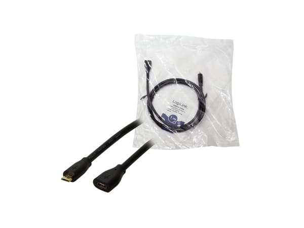 LogiLink CU0121, 1 m, Micro-USB B, Micro-USB B, USB 2.0, 0,48 Gbit/s, Svart