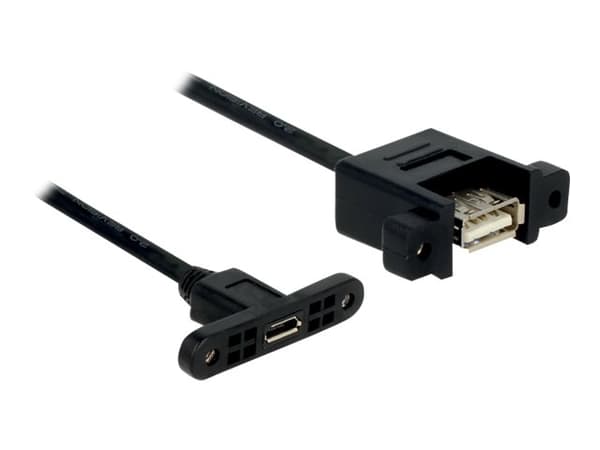 Delock - USB-adapter - USB typ A (hona) till USB typ A (hona) - USB 3.0 - 25 cm - blå