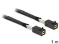 Miniatyrbilde 2 av 4: Delock - SAS intern kabel - SAS 6Gbit/s - 4 x Mini SAS HD (SFF-8643) til 4 x Mini SAS HD (SFF-8643) - 1 m - for P/N: 62703, 62704