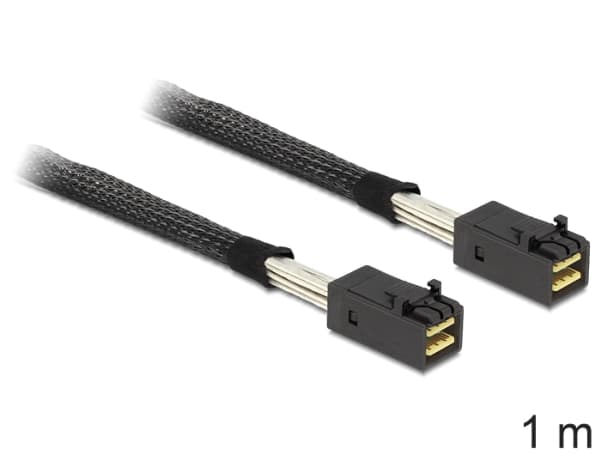Delock - SAS intern kabel - SAS 6Gbit/s - 4 x Mini SAS HD (SFF-8643) til 4 x Mini SAS HD (SFF-8643) - 1 m - for P/N: 62703, 62704