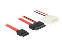 Delock - SATA-kabel - Smal SATA (hona) till 4 pin intern effekt, SATA - 50 cm