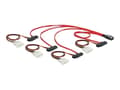 Miniatyrbild 1 av 5: Delock - Intern SAS-kabel - 4-vägs - 36 stifts 4i Mini MultiLane (hane) till 4 pin intern effekt, 29-stifts intern SAS (SFF-8482) - 50 cm