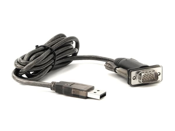 Lindy 42855 seriella kablar Grå, Transparent 1,5 m USB Type-A DB-9