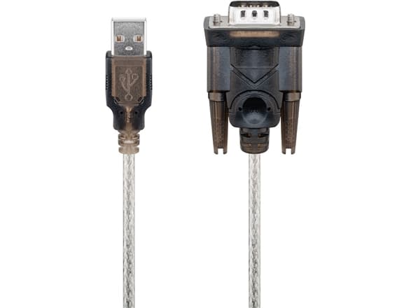 Goobay 68875, Musta, 1,5 m, USB A-tyyppi, RS-232, Uros, Uros