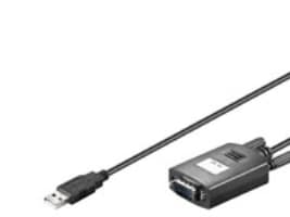 Goobay 68875, Sort, 1,5 m, USB Type-A, RS-232, Hankjønn, Hankjønn