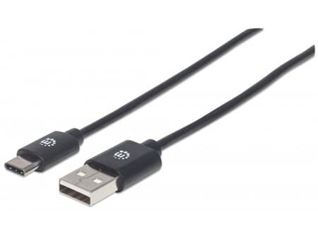Manhattan 354912, 0,5 m, USB C, USB A, USB 2.0, 0,48 Gbit/s, Svart