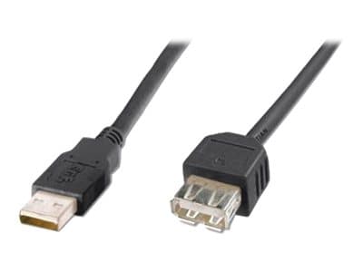 ASSMANN - USB-förlängningskabel - USB (hona) till USB (hona) - USB 2.0 - 1.8 m - formpressad - svart