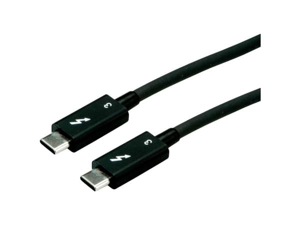 ROLINE 11.02.9040, 0,5 m, USB C, USB C, USB 3.2 Gen 2 (3.1 Gen 2), Sort