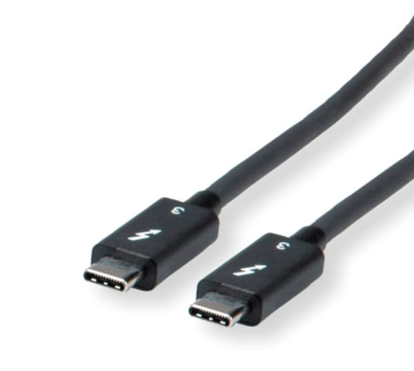 ROLINE 11.02.9040, 0,5 m, USB C, USB C, USB 3.2 Gen 2 (3.1 Gen 2), Sort