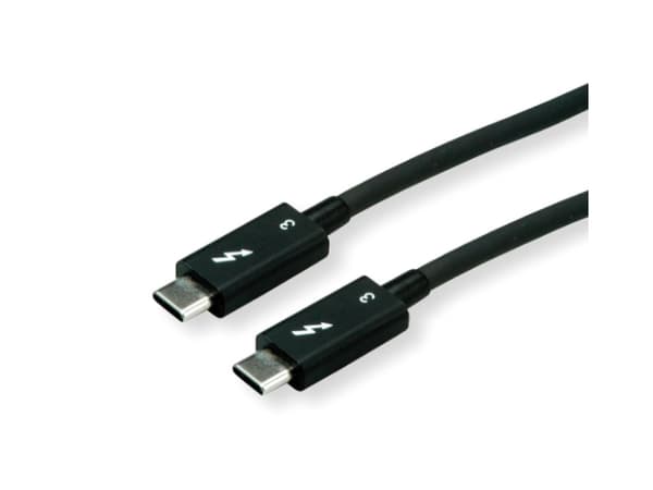 ROLINE 11.02.9040, 0,5 m, USB C, USB C, USB 3.2 Gen 2 (3.1 Gen 2), Sort