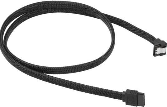 Sharkoon - SATA-kabel - Serial ATA 150/300/600 - SATA (hann) til SATA (hann) - 75 cm - 90°-kontakt - svart