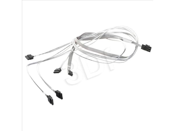 Supermicro - SAS intern kabel - med sidebånd - 4 x Mini SAS HD (SFF-8643) (hann) til SATA, sidebånd (hunn) - 90/90/75/75/75 cm
