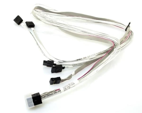 Supermicro - SAS intern kabel - med sidebånd - 4 x Mini SAS HD (SFF-8643) (hann) til SATA, sidebånd (hunn) - 90/90/75/75/75 cm