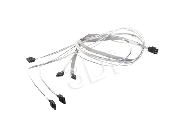 Supermicro - SAS intern kabel - med sidebånd - 4 x Mini SAS HD (SFF-8643) (hann) til SATA, sidebånd (hunn) - 90/90/75/75/75 cm