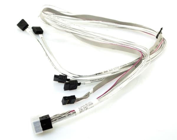 Supermicro - SAS intern kabel - med sidebånd - 4 x Mini SAS HD (SFF-8643) (hann) til SATA, sidebånd (hunn) - 90/90/75/75/75 cm