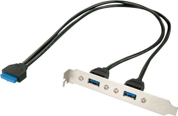 LINDY Slotblech USB 3.0 -sovitin 2xUSB 3.0 Typ A ja 20 pol.