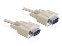 Delock - Seriell kabel - DB-9 (hann) til DB-9 (hann) - 5 m - tommelskruer - beige