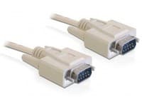 Delock - Seriell kabel - DB-9 (hann) til DB-9 (hann) - 5 m - tommelskruer - beige