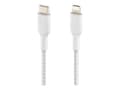 Miniatyrbild 4 av 5: Belkin BoostCharge - Lightning-kabel - 24 pin USB-C hane till Lightning hane - 2 m - vit - USB-strömförsörjning (18W)