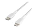 Miniatyrbild 1 av 5: Belkin BoostCharge - Lightning-kabel - 24 pin USB-C hane till Lightning hane - 2 m - vit - USB-strömförsörjning (18W)