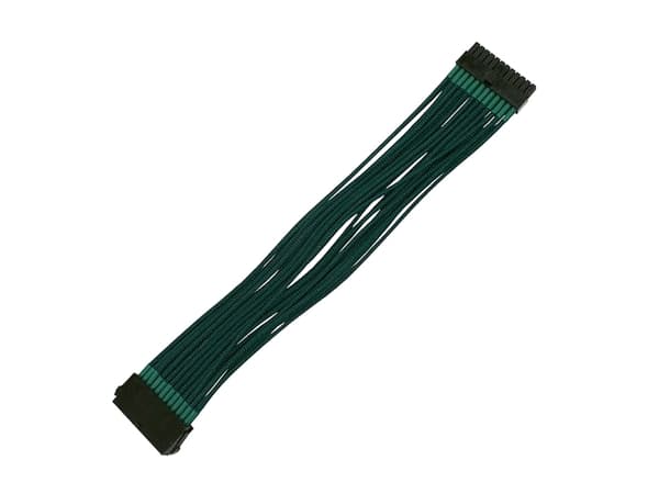 Nanoxia - Strømforlengelseskabel - 24-pins ATX (hunn) til 24-pins ATX (hann) - 30 cm - grønn