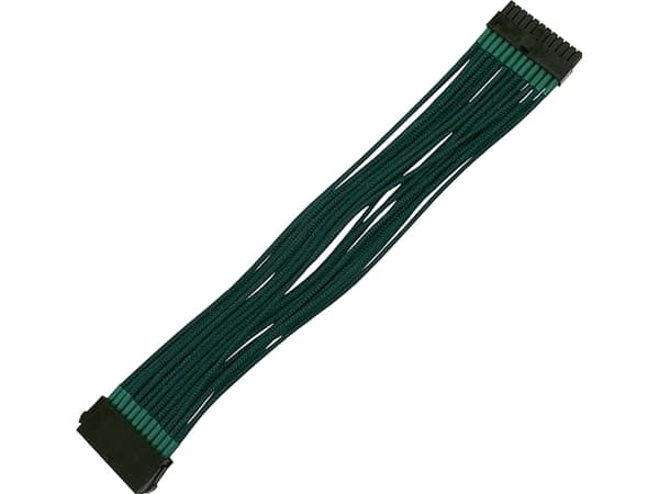 Nanoxia - Strømforlengelseskabel - 24-pins ATX (hunn) til 24-pins ATX (hann) - 30 cm - grønn