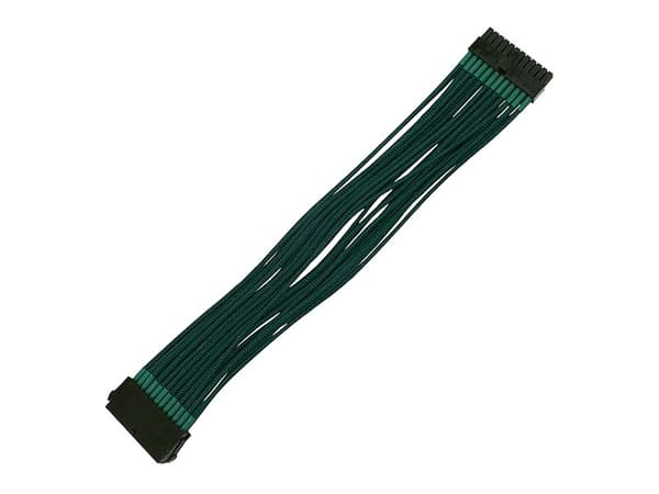 Nanoxia - Strømforlengelseskabel - 24-pins ATX (hunn) til 24-pins ATX (hann) - 30 cm - grønn