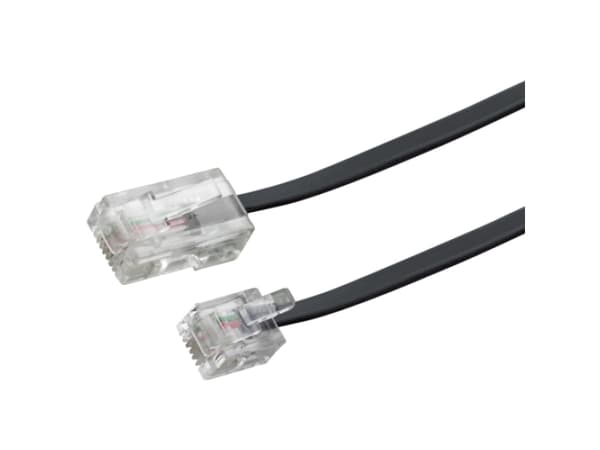 Schwaiger 3.0m RJ-11 - RJ-45, 3 m, RJ-11, RJ-45, Svart, Hanstik