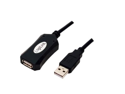 LogiLink USB 2.0 Repeater Cable - 5.0m, 5 m, USB A, USB A