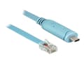Miniatyrbilde 1 av 5: Delock - Seriell kabel - 24 pin USB-C (hann) til RJ-45 (hann) - 3 m - EIA-232 - blå