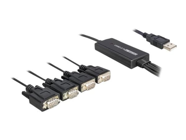 Delock USB 2.0 > 4 x Serial Adapter - Seriell adapter - USB - RS-232 x 4