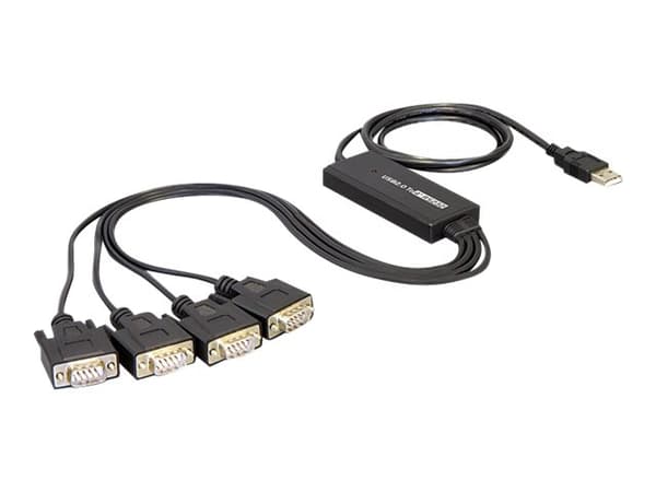 Delock USB 2.0 > 4 x Serial Adapter - Seriell adapter - USB - RS-232 x 4