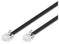 Miniatyrbild 4 av 5: MicroConnect Modular Straight - Telefonkabel - RJ-12 (hane) till RJ-12 (hane) - 10 m - svart