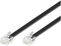 MicroConnect Modular Straight - Telefonkabel - RJ-12 (hane) till RJ-12 (hane) - 10 m - svart