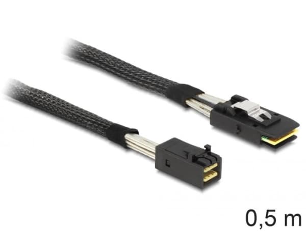 Delock - SAS intern kabel - SAS 6Gbit/s - 4 x Mini SAS HD (SFF-8643) til 36-pins 4i Mini MultiLane - 50 cm - låst