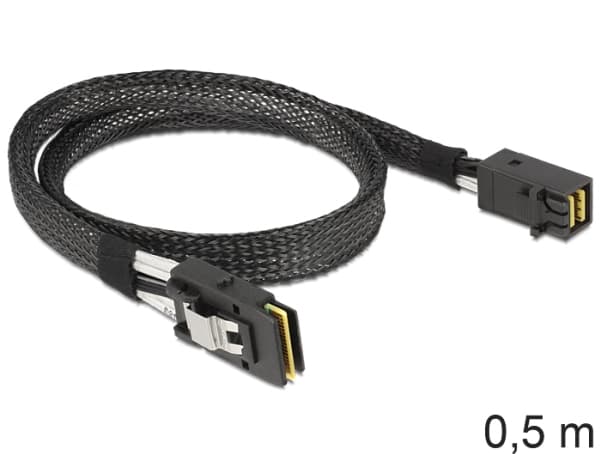 Delock - SAS intern kabel - SAS 6Gbit/s - 4 x Mini SAS HD (SFF-8643) til 36-pins 4i Mini MultiLane - 50 cm - låst