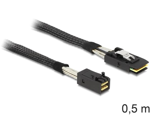 Delock - SAS intern kabel - SAS 6Gbit/s - 4 x Mini SAS HD (SFF-8643) til 36-pins 4i Mini MultiLane - 50 cm - låst