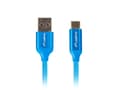 Miniatyrbild 4 av 5: Lanberg Premium - USB-kabel - 24 pin USB-C (hane) till USB (hane) - USB 2.0 - 5 A - 50 cm - blå
