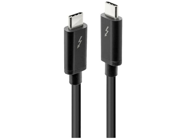 Lindy 41556, Hanstik, Hanstik, 1 m, svart, 20 Gbit/s, 60 W