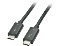 Lindy 41556, Hanstik, Hanstik, 1 m, svart, 20 Gbit/s, 60 W