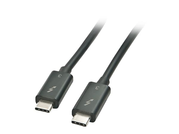 Lindy 41556, Hanstik, Hanstik, 1 m, svart, 20 Gbit/s, 60 W