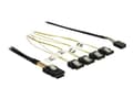 Miniatyrbild 1 av 2: Delock - Intern SAS-kabel - SAS 6Gbit/s - mini-SAS (SFF-8087) till SATA, sidoband - 1 m