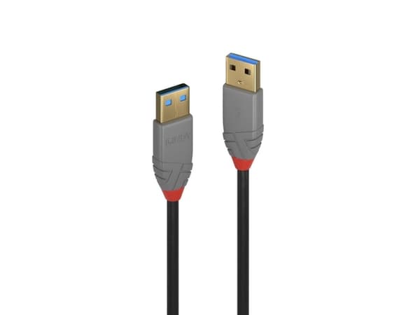Lindy 36752, 2 m, USB A, USB A, USB 3.2 Gen 1 (3.1 Gen 1), 5 Gbit/s, Svart