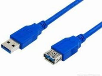 MediaRange - USB-förlängningskabel - USB typ A (hona) till USB typ A (hane) - USB 3.0 - 3 m - blå