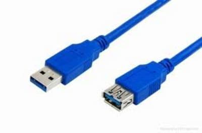 MediaRange - USB-förlängningskabel - USB typ A (hona) till USB typ A (hane) - USB 3.0 - 3 m - blå