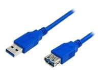MediaRange - USB-förlängningskabel - USB typ A (hona) till USB typ A (hane) - USB 3.0 - 3 m - blå