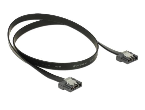 DeLOCK 0.5m SATA III, 0,5 m, SATA III, SATA 7-pin, SATA 7-pin, Uros/uros, Musta
